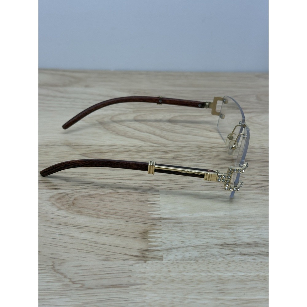 JIM HALO Ayla Eyeglasses Frames Unisex CZ and Gold Frames‎ Classy - Picture 3 of 11